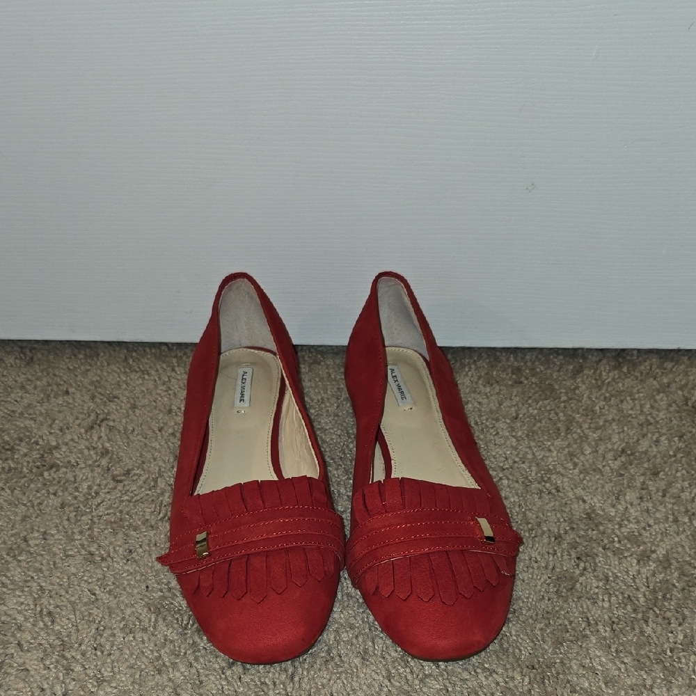 Elegant Red Suede Loafers